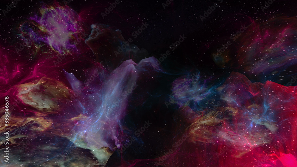 Canvas Prints Space Nebula Background 3d Render