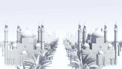 Abstract Masjid Background 3d Render