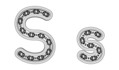 Naklejka premium Bearing font