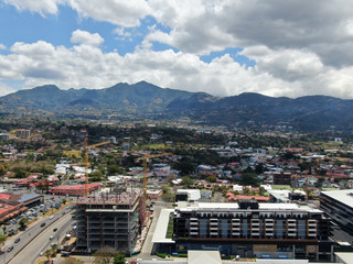 Fototapeta na wymiar Aerial View of San Jose and Escazu in Costa Rica