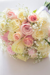 romantic wedding bouquet with roses