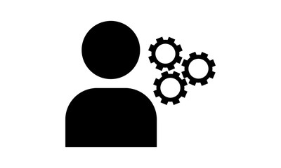 Setting, account, avatar, options, preferences, user, user settings, configuration, character, consumer, customer, edit, gear, person, profile, set, setup free vector icon