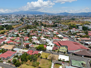 Fototapeta premium Aerial view of Escazu, Costa Rica