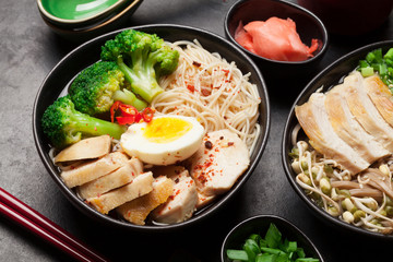 Asian noodle ramen soup