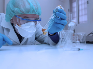 Scientist researching in the microbiology laboratory