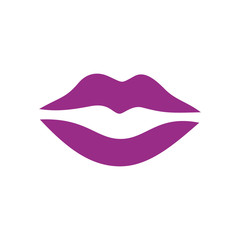 Obraz premium Sexy mouth symbol, female lips icon, flat design style