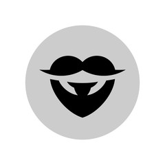 Beard icon design, man mustache symbol - Vector