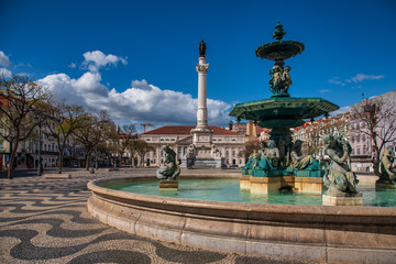 Fototapeta premium view of Lisbon Downtown