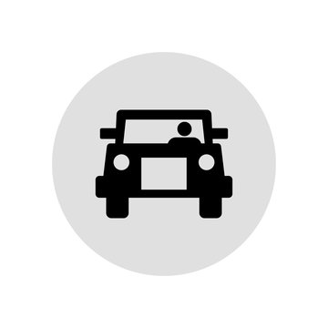 icons black car front,vector illustrations