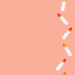 ロウソク　シームレスパターン　ピンクA