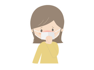 Woman having a cold