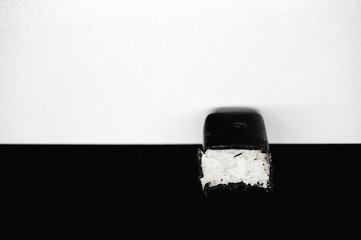 chocolate candy black and white