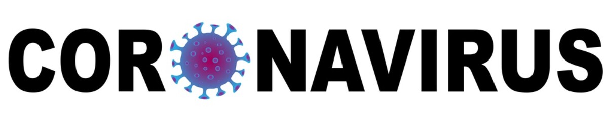 Virus. Coronavirus concept inscription typography design logo. Dangerous virus vector illustration