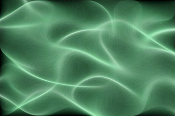 Obraz premium Energetic Abstract Flowing Green Lines Background