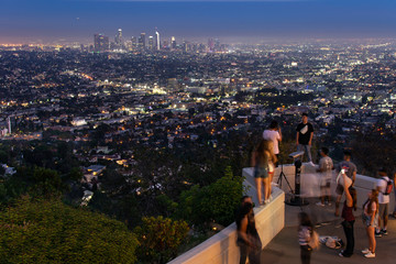 Night shot of the city in LA © caden