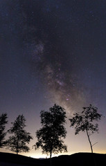 Obraz na płótnie Canvas Milky way over Urkiola national park