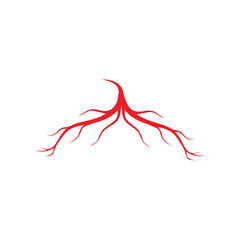 human veins, red blood vessels design and arteries Vector illustration isolated