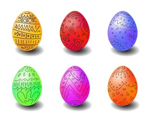 Easter eggs. Vector illustration