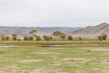 Obraz premium Mongolia landscape. Altai Tavan Bogd National Park in Bayar-Ulgii