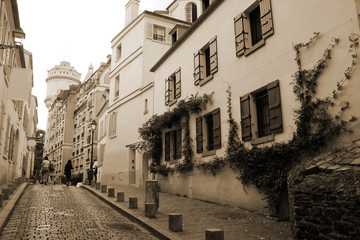 Fototapeta na wymiar Paris - Montmartre - Rue Cortot