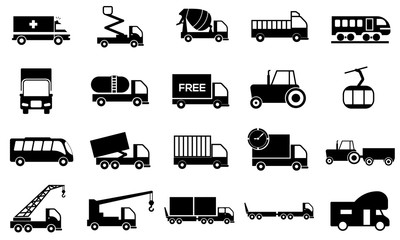 Tram, truck, lorry, shipping, auto, traffic, heavy, container, trucking, drive, transport, delivery, vehicle, service, van, ambulance, emergency service free icon set, free vector icon pack