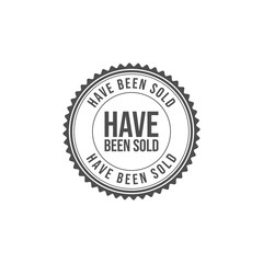  Sold out rubber stamp vector image