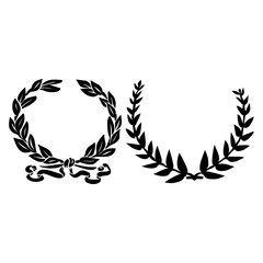 The set of hand drawn vector circular decorative elements for your design. Leaves, swirls, floral elements. Set of hand drawn wreaths on white background. Vector illustration.