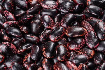 Beautiful multicolored beans close-up on a concrete background