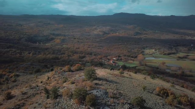 Swampy Landscape of Matica River With the Stone Tumulus on the Top of the Hill. Rijeka Matica Pogled na Ilirski Tumul.