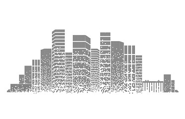 Fototapeta premium City background architectural with drawings of modern for use web, magazine or poster vector design.