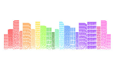 Obraz premium City background architectural with drawings of modern for use web, magazine or poster vector design.