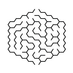 A 5-cell-wide hexagonal maze with no solution