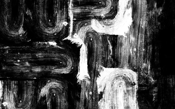 Monotype imprint of the oil paint strokes digital composition concept in grunge style.