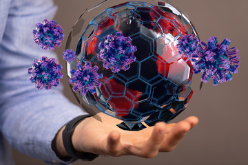COVID-19 Business Finance Crisis Concept. Coronavirus Danger Pandemic. Global stress of world .