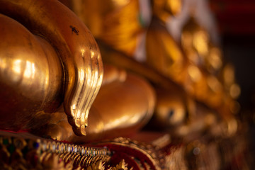 A beautiful view of Wat Pho buddhist temple in Bangkok, Thailand.