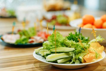 Plate with vegetables