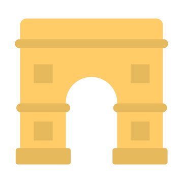 recommend clip art: Gate of old city icon in flat style. Medieval monument icon.