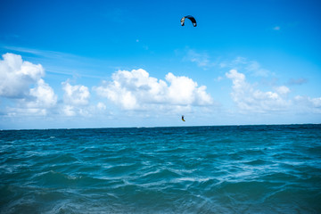 Lani Kai beach, 2 islands in distance, beautiful day, paradise, Kite Surfing, September 14, 2018