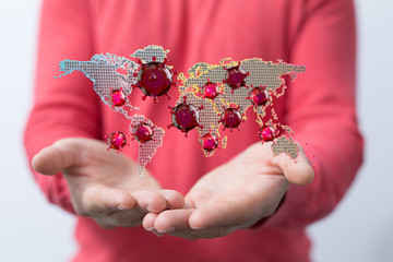 epidemic coronavirus 2019-nCoV, Novel Coronavirus Alert outbreak . Virus Covid 19-NCP. Spread of...