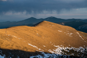 Sunset in Colorado Mountains