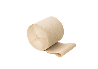  Roll of toilet paper isolated on white background 