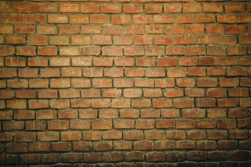 old red brick wall close-up