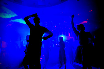 Party people silhouette that are dancing