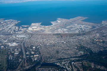 San Francisco International Airport, from the sky, September 20, 2018