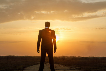 Fototapeta premium The concept of the beginning of the path in business and success.