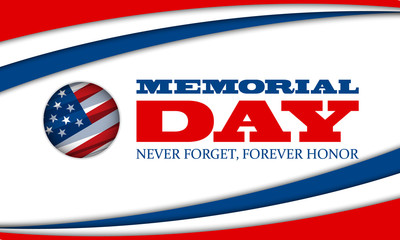 Memorial Day USA. Celebrated in the United States in May. Remember and Honor. Poster, card, banner, background design. 