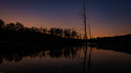Fototapeta na wymiar lake sunrise reflection nature sky