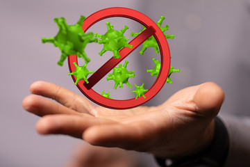 epidemic coronavirus 2019-nCoV 3d protection.