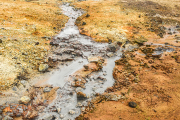 Seltun geothermal area, Krysuvik, Reykjanes peninsula in Iceland