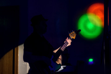 Silhouette of a guitarist